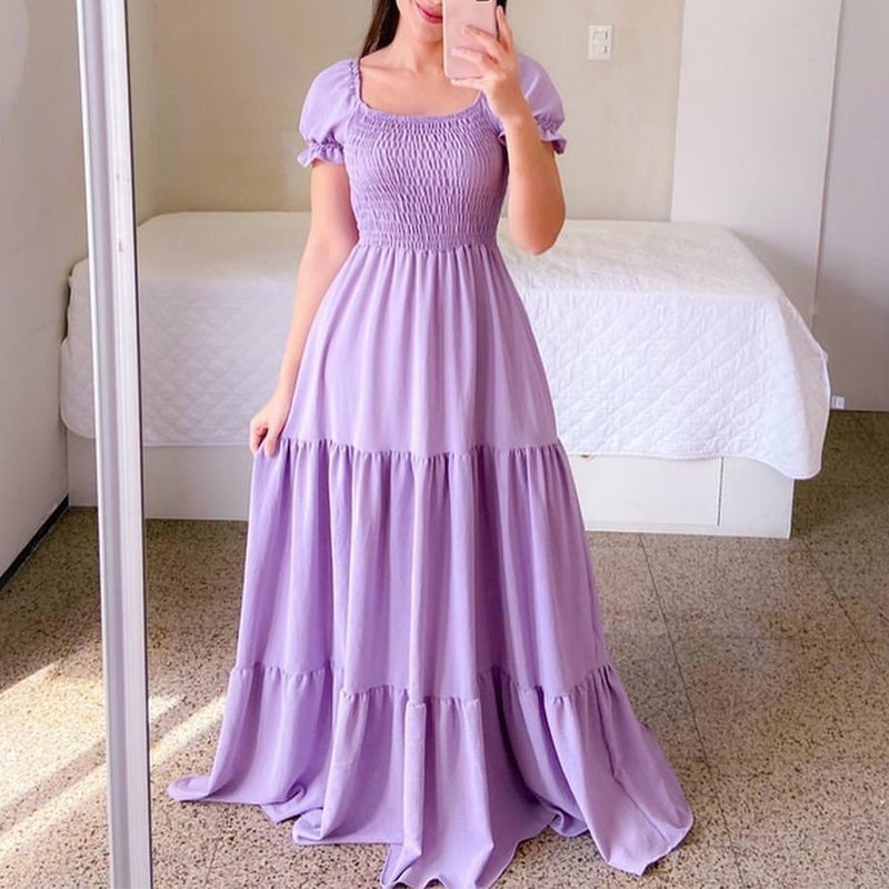 👗✨ Women's Elegant Smocked Maxi Dress - Effortless Elegance For Any Occasion ☀️