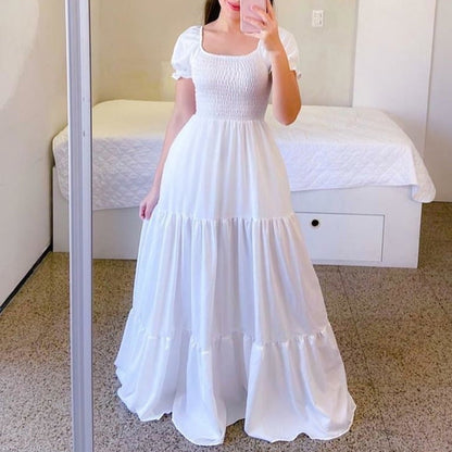 👗✨ Women's Elegant Smocked Maxi Dress - Effortless Elegance For Any Occasion ☀️