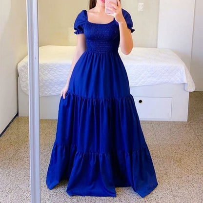 👗✨ Women's Elegant Smocked Maxi Dress - Effortless Elegance For Any Occasion ☀️
