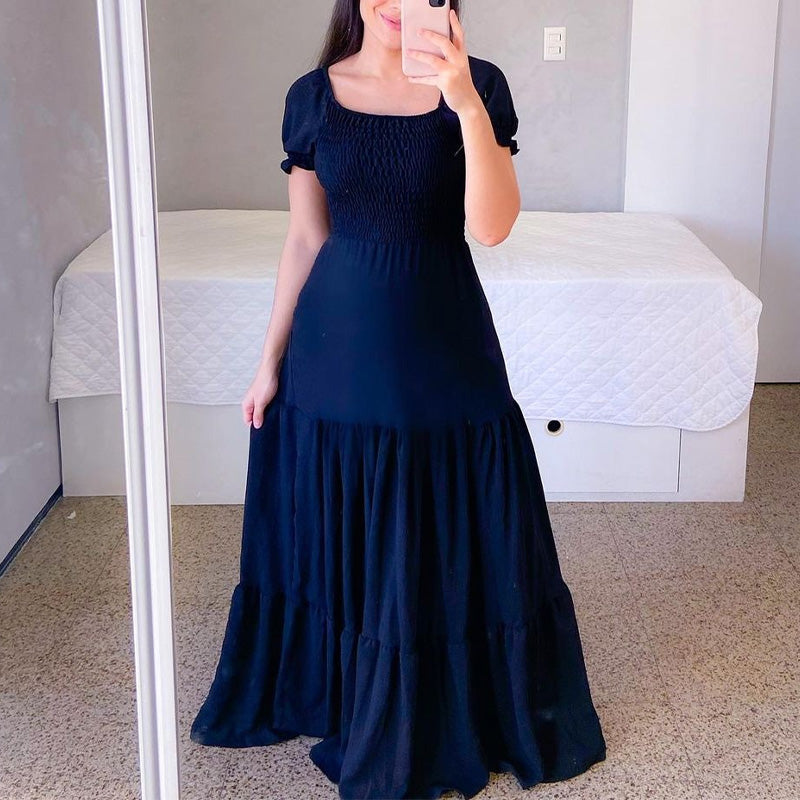 👗✨ Women's Elegant Smocked Maxi Dress - Effortless Elegance For Any Occasion ☀️