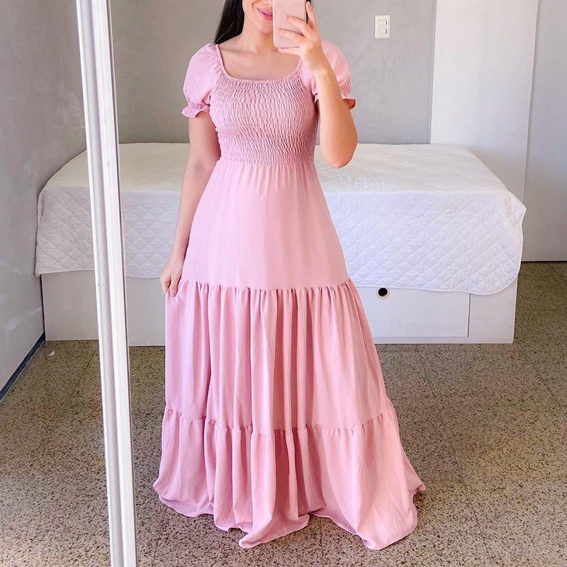 👗✨ Women's Elegant Smocked Maxi Dress - Effortless Elegance For Any Occasion ☀️