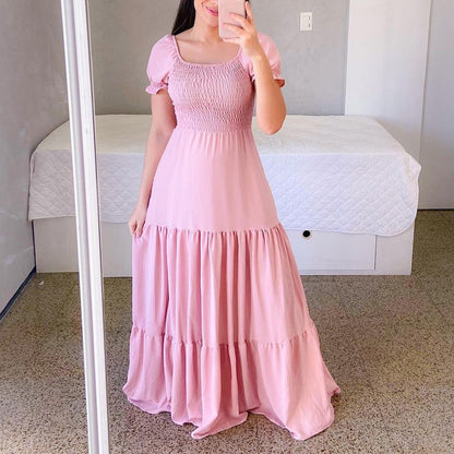 👗✨ Women's Elegant Smocked Maxi Dress - Effortless Elegance For Any Occasion ☀️