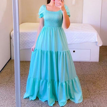 👗✨ Women's Elegant Smocked Maxi Dress - Effortless Elegance For Any Occasion ☀️
