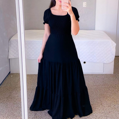 👗✨ Women's Elegant Smocked Maxi Dress - Effortless Elegance For Any Occasion ☀️