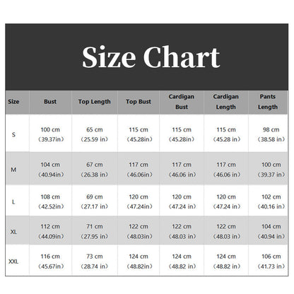 ⌛50% off new arrivals-Women’s 3 Piece Outfit Contrast Color Cardigan Vest Pants Set