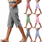 Women’s Casual Plaid Capri Pants