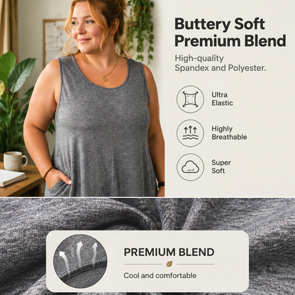 👗 LIMITED-TIME 50% OFF! 💥 Women's Plus Size Sleeveless Jumpsuit with Pockets – Flowy, Comfortable, Versatile ✨