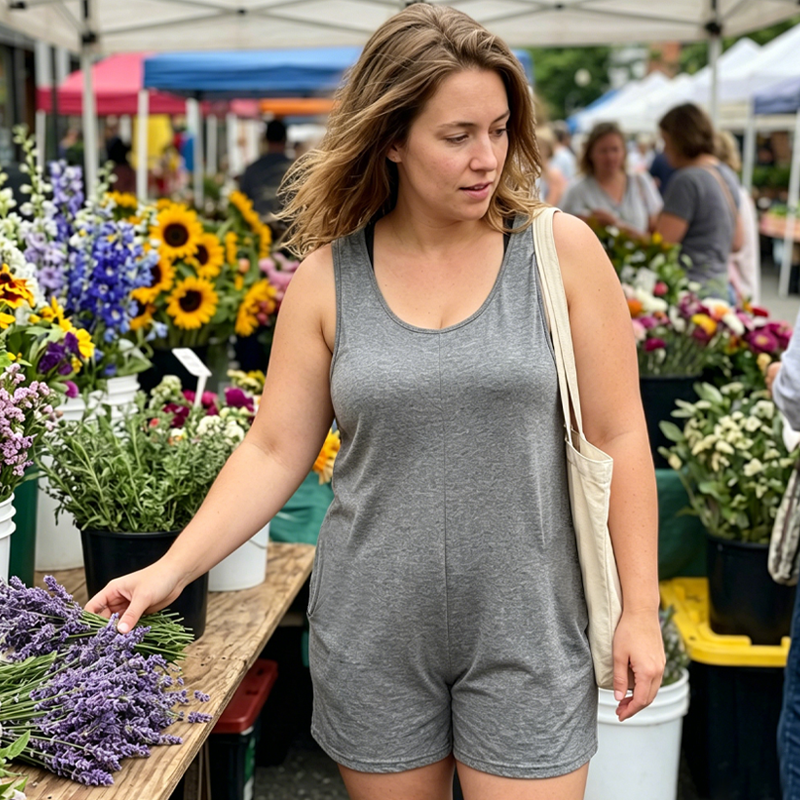 👗 LIMITED-TIME 50% OFF! 💥 Women's Plus Size Sleeveless Jumpsuit with Pockets – Flowy, Comfortable, Versatile ✨