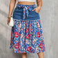 Women’s Plus Size Elegant Bohemian A-Line Denim Patchwork Midi Skirt🌟BUY 2 GET FREE SHIPPING
