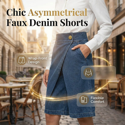 🩳 50% OFF NOW! ✨ Women's Asymmetrical Wide-Leg Shorts – Lightweight & flowy – Unique uneven hem, perfect for summer or resort wear – stylish and comfortable 🌸