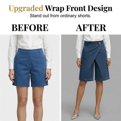 🩳 50% OFF NOW! ✨ Women's Asymmetrical Wide-Leg Shorts – Lightweight & flowy – Unique uneven hem, perfect for summer or resort wear – stylish and comfortable 🌸