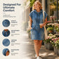 Women's Casual Sleeveless Denim Hoodie Dress