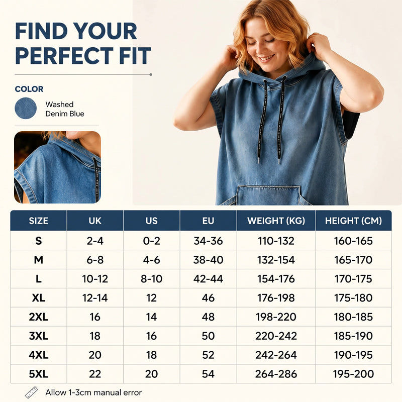Women's Casual Sleeveless Denim Hoodie Dress
