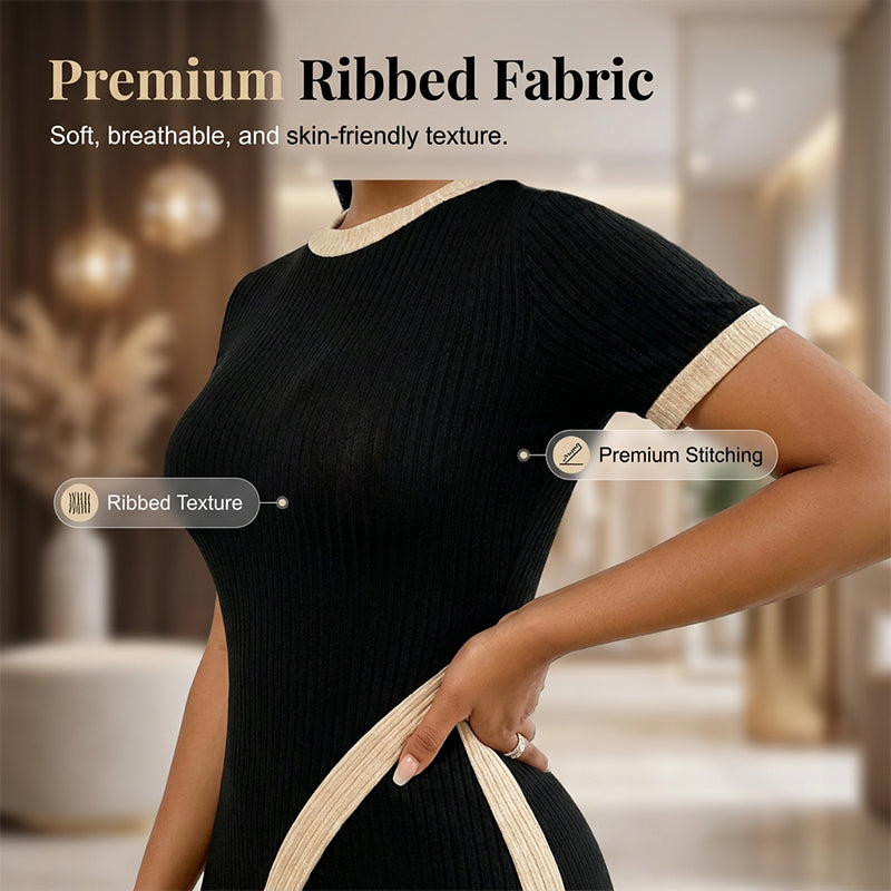 Women's Short Sleeve Top & Flared Pants Set