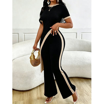 Women's Short Sleeve Top & Flared Pants Set
