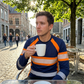 👕 50% OFF NOW! 💥 Men's Casual Contrast Stripe Long Sleeve Top – Color-block & premium blend – Crew neck, lightweight – perfect for layering or stand-alone style ✨