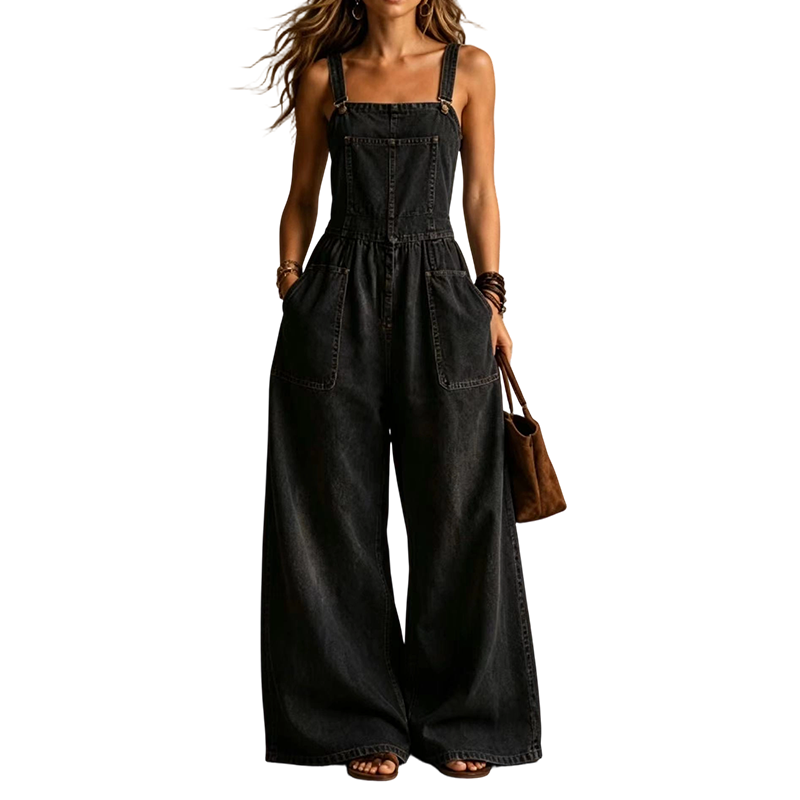 ⌛Limited-time offer-Women Summer Loose Denim Jumpsuit with Pockets