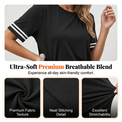 Women's Casual Two-Piece Set with Side Stripes
