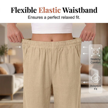 Women’s Casual Loose Fit Wide-Leg Crop Pants