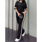 🔥Women's Casual Two-Piece Lounge Set with Stripe Detail