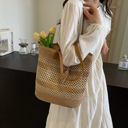 Women's Straw Woven Beach Shoulder Bag