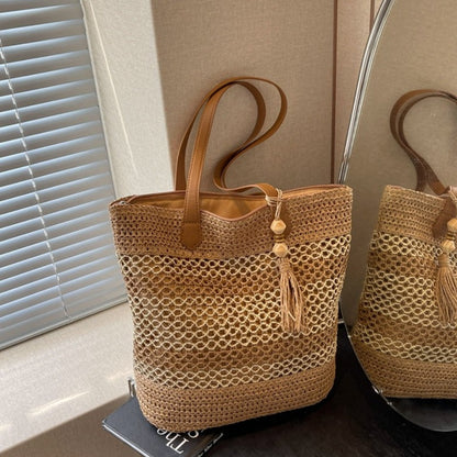 Women's Straw Woven Beach Shoulder Bag