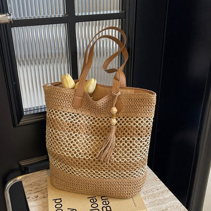 Women's Straw Woven Beach Shoulder Bag