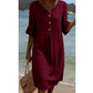 🎉 2026 Sale — Over 31,600 Sold 🔥 Women Solid Ruffle Sleeve V-Neck Midi Dress – Summer Casual Dress 🌸