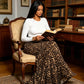 Women's Leopard Print Elastic Maxi Skirt