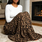 Women's Leopard Print Elastic Maxi Skirt