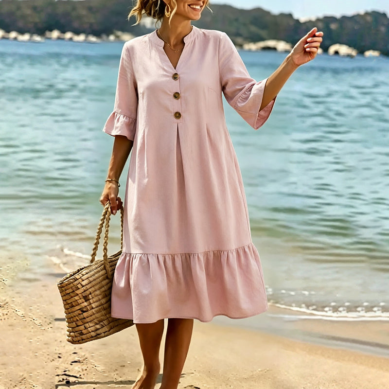👗Women's Summer Polka Dot Dress with Ruffle Sleeves – Effortlessly Chic & Flattering ✨