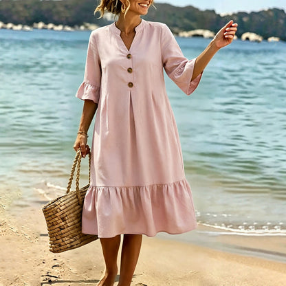 👗Women's Summer Polka Dot Dress with Ruffle Sleeves – Effortlessly Chic & Flattering ✨