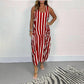 Women's Striped Sleeveless Maxi Dress