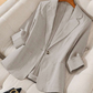Women's Blazer Premium Blend Casual Slim Jacket