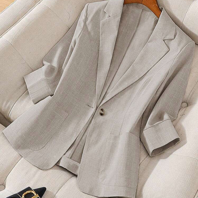 Women's Blazer Premium Blend Casual Slim Jacket