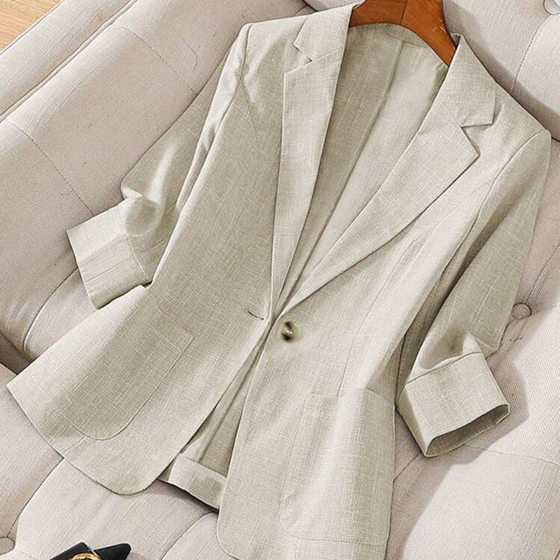 Women's Blazer Premium Blend Casual Slim Jacket