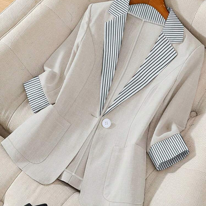 Women's Blazer Premium Blend Casual Slim Jacket