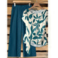 Womens's Elegant Print Two-Piece Set