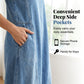 🏆LAST DAY SALE 50% OFF🔥Women's Sleeveless Maxi Denim Dress with Pockets