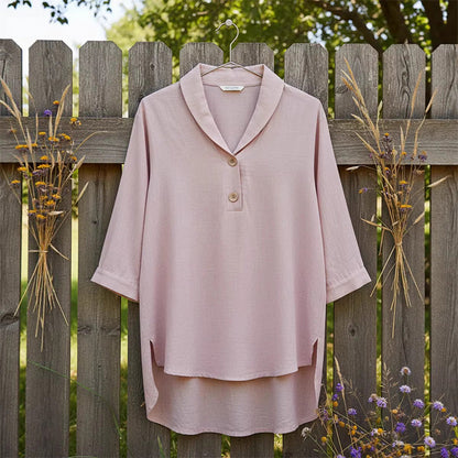 ⌛Limited-time offer-Women's Shawl Collar Button Front Blouse
