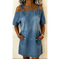 👗 50% OFF NOW! ⌛ Women's Denim Dress with Adjustable Buckles & Pockets – Soft denim & casual fit – Functional pockets, perfect for everyday wear or summer outings 🌸✨