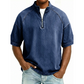 Men's Vintage Denim Half-Zip T-Shirt