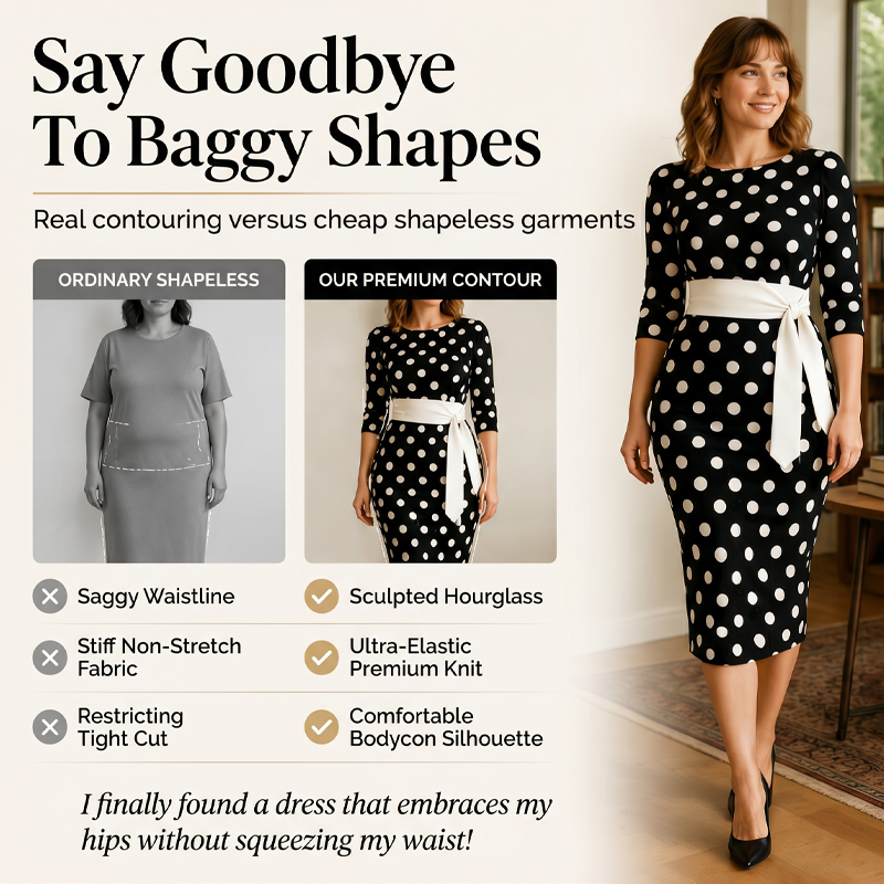 💥50% off on the last day-Women's Retro Elegant Polka Dot Dress