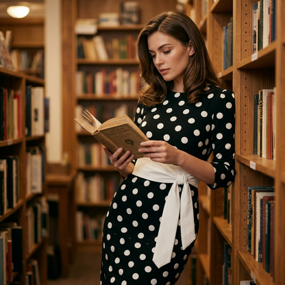 💥50% off on the last day-Women's Retro Elegant Polka Dot Dress