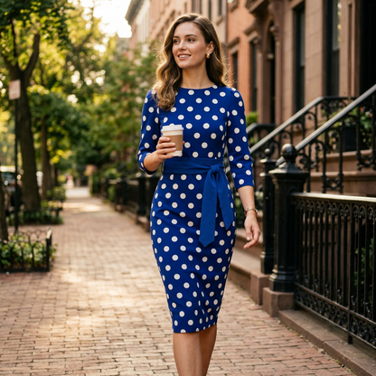 💥50% off on the last day-Women's Retro Elegant Polka Dot Dress