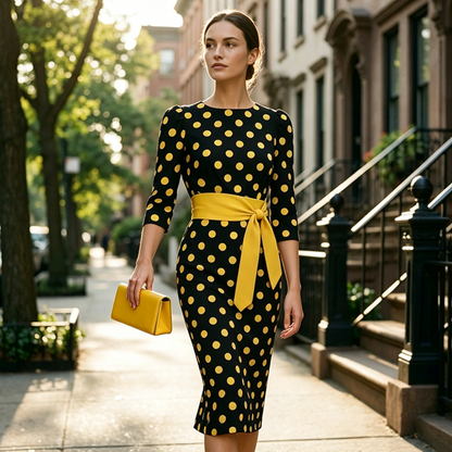 💥50% off on the last day-Women's Retro Elegant Polka Dot Dress