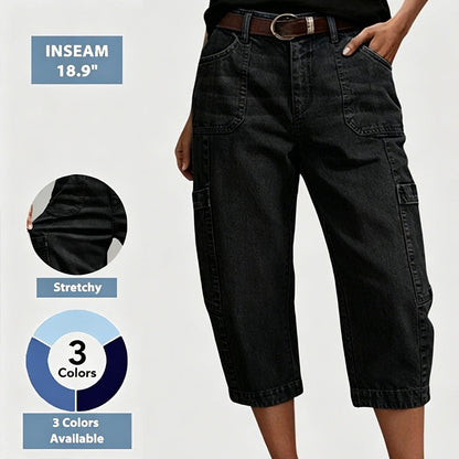 📢Mid-Season Sale: 50% off – limited time ⏰Women's Casual Stretchy Cropped Denim Pants