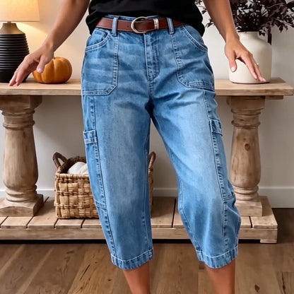 📢Mid-Season Sale: 50% off – limited time ⏰Women's Casual Stretchy Cropped Denim Pants