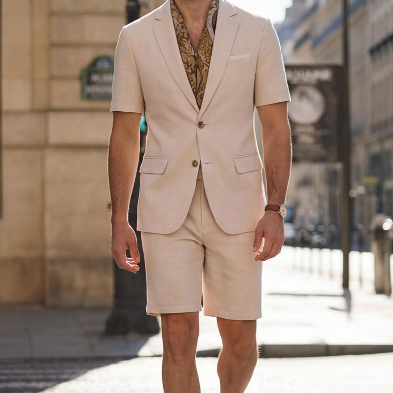 Men's Short Sleeve Suit 2-Piece Set【FREE SHIPPING】