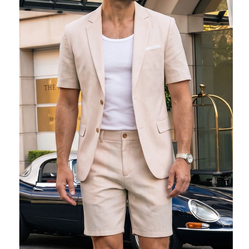 Men's Short Sleeve Suit 2-Piece Set【FREE SHIPPING】
